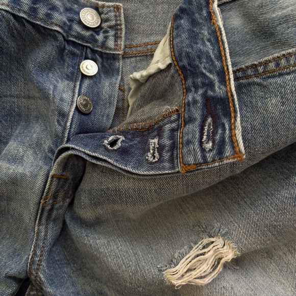 LEVI’S 501 CT acid washed distressed jeans - Picture 5 of 7